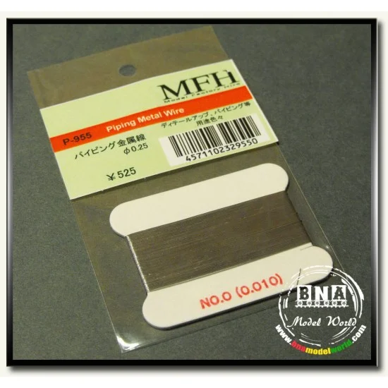 Model Factory Hiro P955 Piping Metal Wire (Diameter: 0.25mm) - Hobby Tools & Supplies