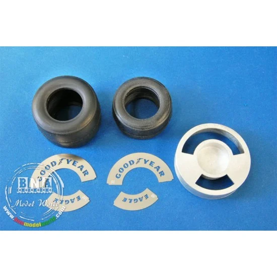 Model Factory Hiro P989 1/20 1980's Logo Tyre Template Set - Model Cars