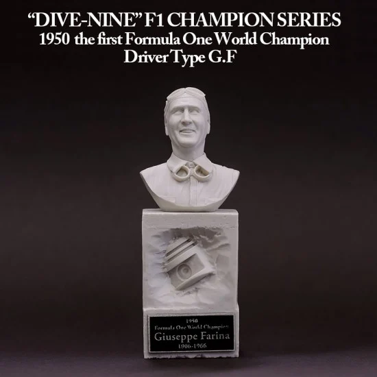 Model Factory Hiro R012-0010 1/12 "Dive Nine" Figure F1 Champion Series - Driver Type G.F Bust