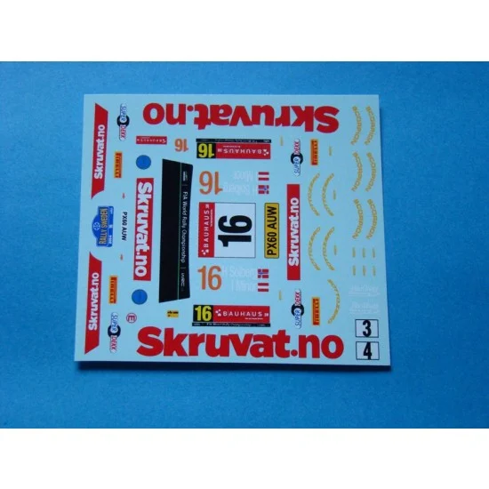 MF-Zone DC2410 1/24 Ford Fiesta WRC H. Solberg - Rally Sweden 2014 Decal for Belkits BEL-003