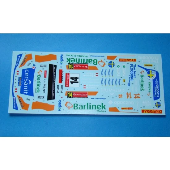MF-Zone DC2411 1/24 Ford Fiesta WRC M. Solowow - Rally Sweden 2014 Decal for Belkits BEL-003