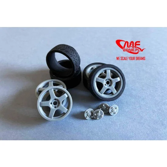 MF-Zone 1/24 Lancer EVO Enkei Tarmac Pirelli Tyres Wheels for Hasegawa kits
