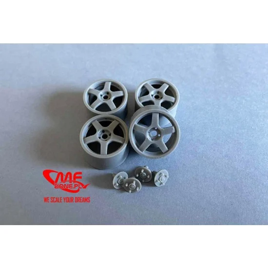 MF-Zone 1/24 Enkei Tarmac Lancer EVO Rims and Hubs for Tamiya kits
