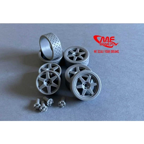 MF-Zone 1/24 Toyota Corolla WRC Speedline 18'' Michelin Tyres Resin Wheels for SALVAT kits