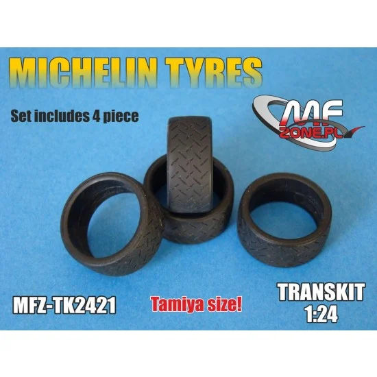 MF-Zone TK2421 1/24 18'' Michelin Slick Tyres 4pcs