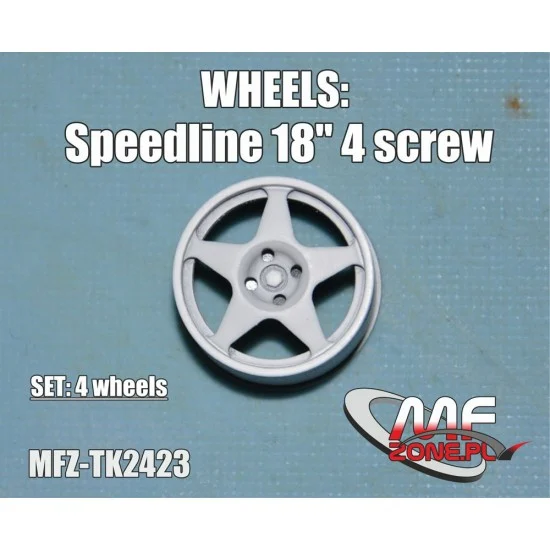 MF-Zone TK2423 1/24 18'' Speedline Wheels 5 Spoke 4 Screw