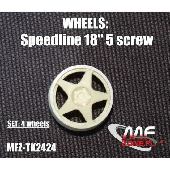 MF-Zone TK2424 1/24 18'' Speedline Wheels 5 Spoke 5 Screw