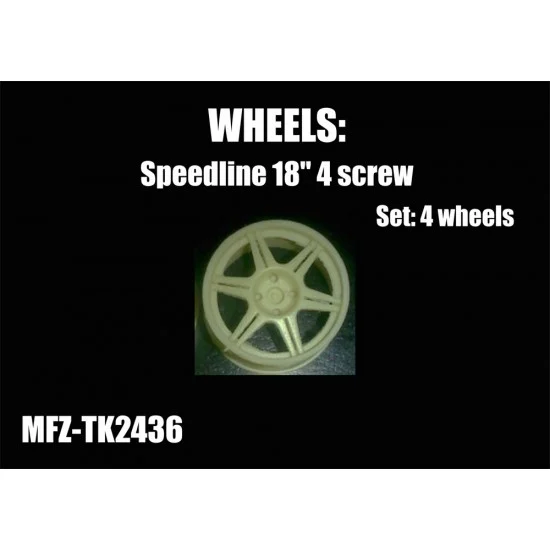 MF-Zone TK2436 1/24 18'' Speedline Wheels 6 Spoke 4 Screw