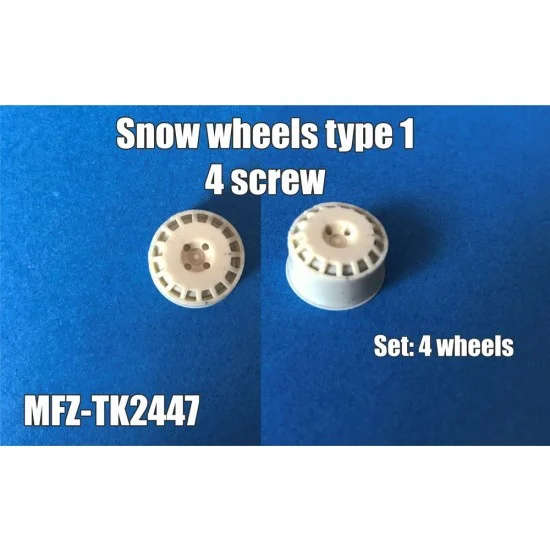 MF-Zone TK2447 1/24 16'' Snow Wheels Type 1, 4 Screw