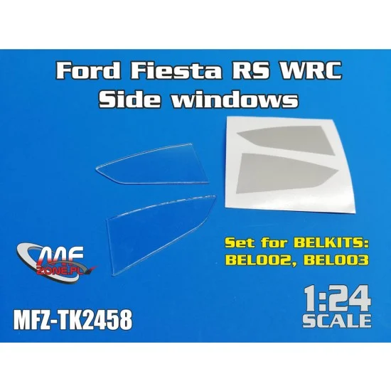 MF-Zone TK2458 1/24 Ford Fiesta RS WRC / S2000 Side Windows + Paint Masks for Belkits