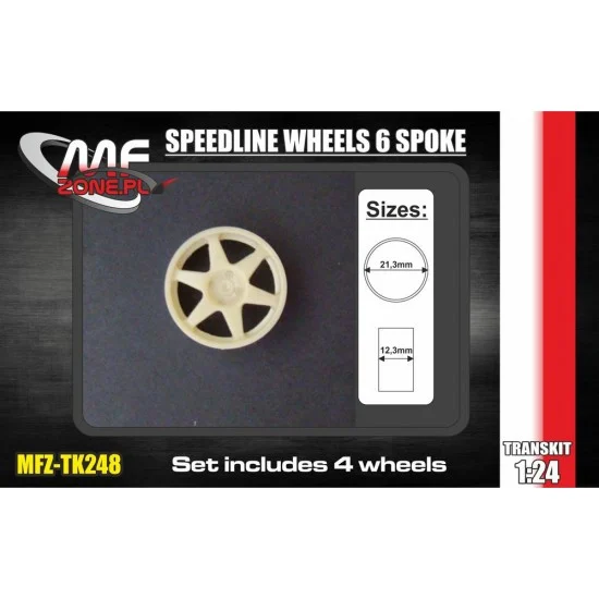 MF-Zone TK248 1/24 Speedline Wheels 6 Spoke 4 Screw