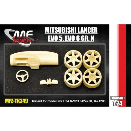 MF-Zone TK249 1/24 Mitsubishi Lancer Evo 5, Evo 6 Gr. N Conversion for Tamiya kits
