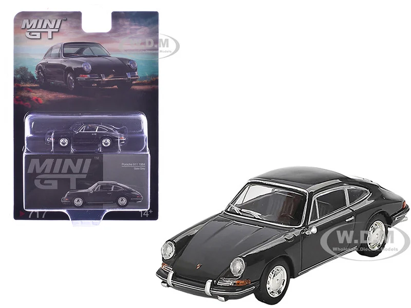 1964 Porsche 911 Slate Gray Limited Edition 1/64 Diecast Model Car by Mini GT - Porsche Models