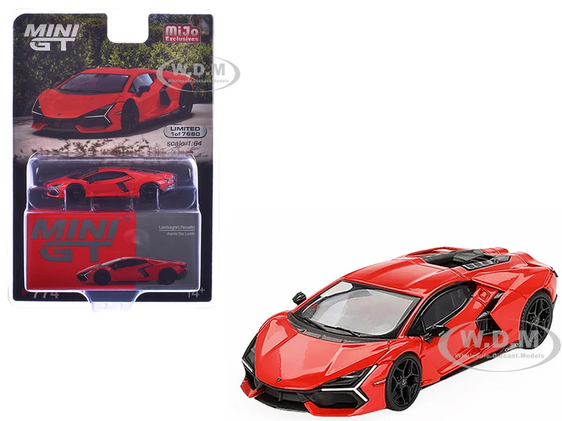 Lamborghini Revuelto Arancio Dac Lucido Orange Limited Edition to 7680 pieces Worldwide 1/64 Diecast Model Car by Mini GT - Lamborghini Models