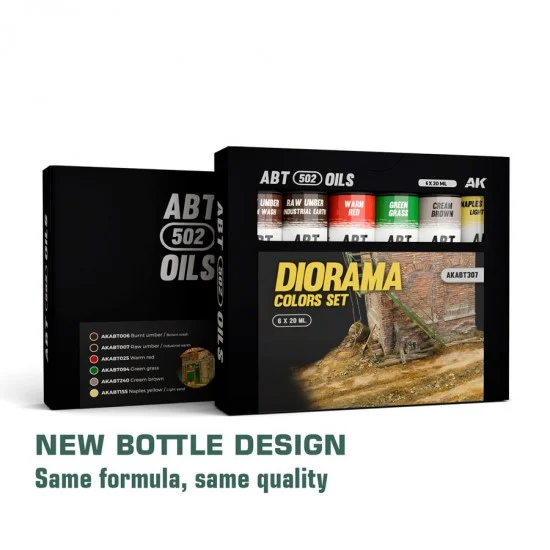 Abteilung 502 ABT307 Oil Paint Set - Diorama Colours (6x 20ml)