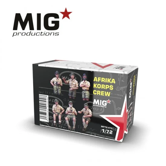 MIG Productions MP72410 1/72 Afrika Korps Crew (6 figures) - Model Figures