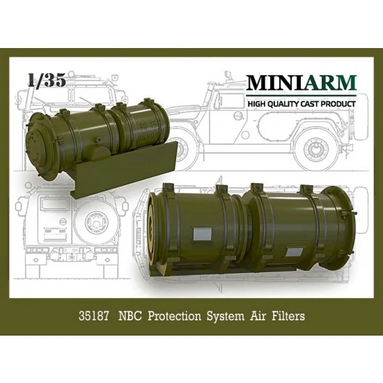MiniArm B35187 1/35 NBC Protection System Air Filters for GaZ Tiger-M/Pantsir-S1 (SA 22)