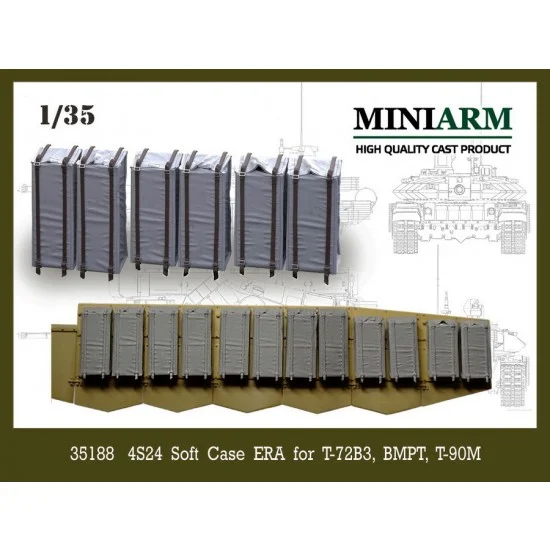 MiniArm B35188 1/35 Russian T-72B3/BMPT/T-90MS 4S24 Soft Case ERA