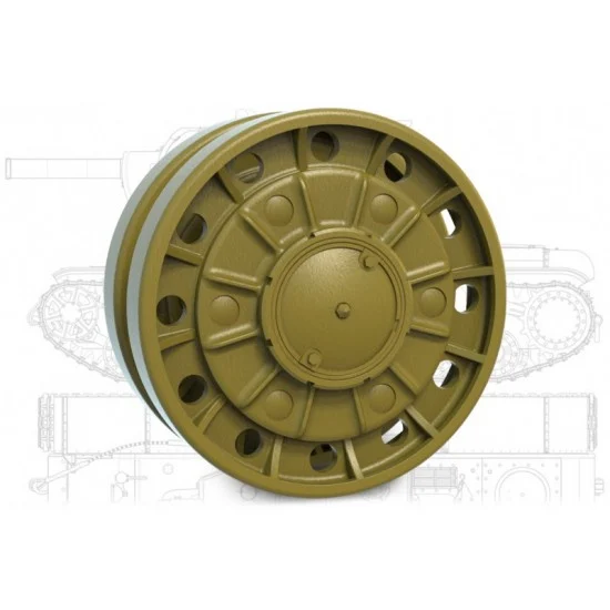 MiniArm B35222 1/35 KV Roadwheel set (reinforced wribs, 1941) for Zvezda/Tamiya/Trumpeter kits - Military Vehicles & Tanks
