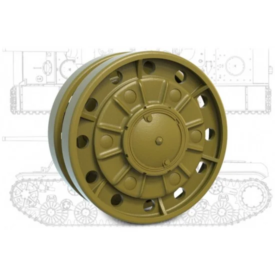 MiniArm B35223 1/35 KV Roadwheel set (reinforced, ChTZ, 1941) for Zvezda/Tamiya/Trumpeter kits - Military Vehicles & Tanks