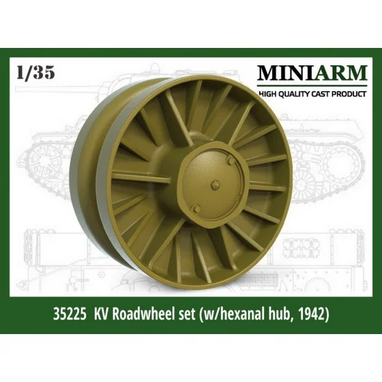 MiniArm B35225 1/35 KV Roadwheel set (w/hexanal hub, 1942) - Military Vehicles & Tanks