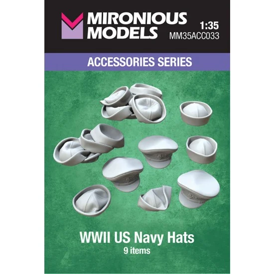 Mironious MM35ACC033 1/35 WWII US Navy Hats - Scenics & Diorama