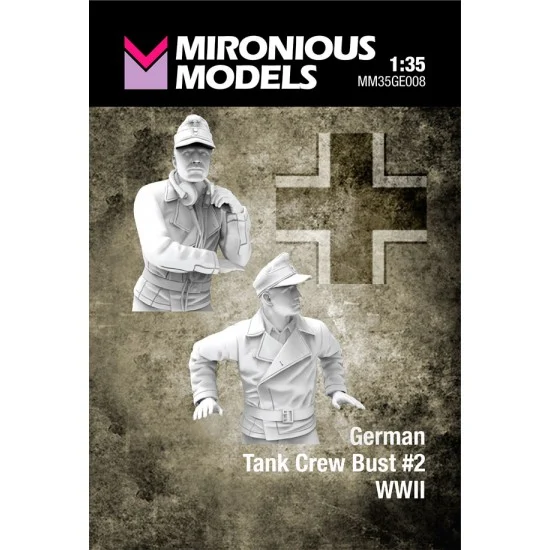 Mironious MM35GE008 1/35 WWII German Tank Crew Bust #2 (2 figuers) - Model Figures