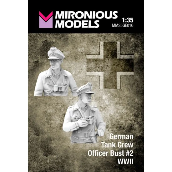 Mironious MM35GE016 1/35 WWII German Tank Crew Officer Bust #2 (2 figuers) - Model Figures