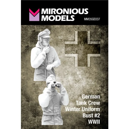 Mironious MM35GE037 1/35 WWII German Tank Crew Winter Uniform Bust #2 (2 figuers) - Model Figures