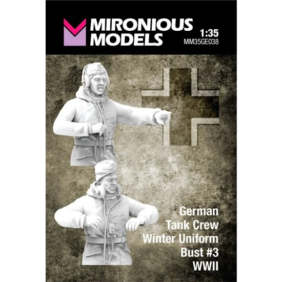 Mironious MM35GE038 1/35 WWII German Tank Crew Winter Uniform Bust #3 (2 figuers) - Model Figures