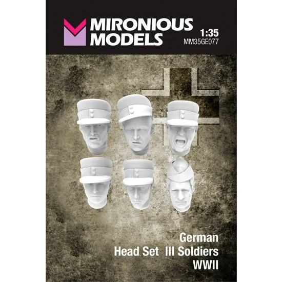 Mironious MM35GE077 1/35 WWII German Soldiers Head Set III - Model Figures