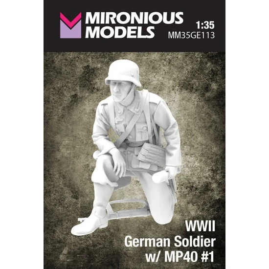 Mironious MM35GE113 1/35 WWII German Soldier with MP40 #1 - Model Figures