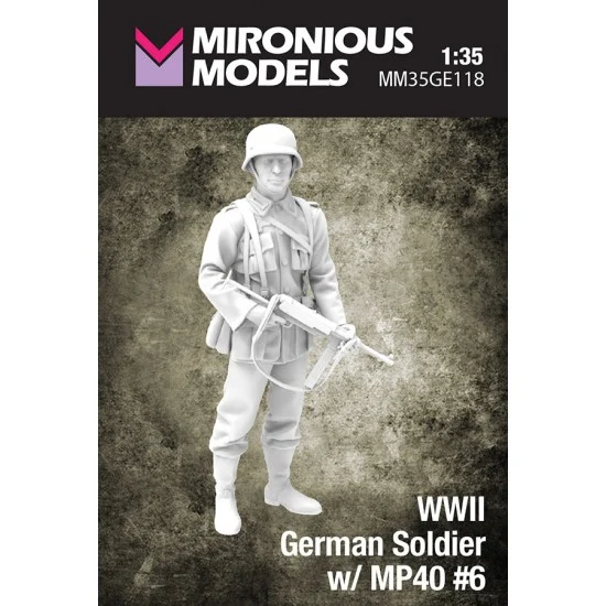 Mironious MM35GE118 1/35 WWII German Soldier with MP40 #6 - Model Figures