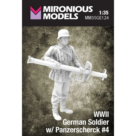 Mironious MM35GE124 1/35 WWII German Soldier with Panzerscherck #4 - Model Figures