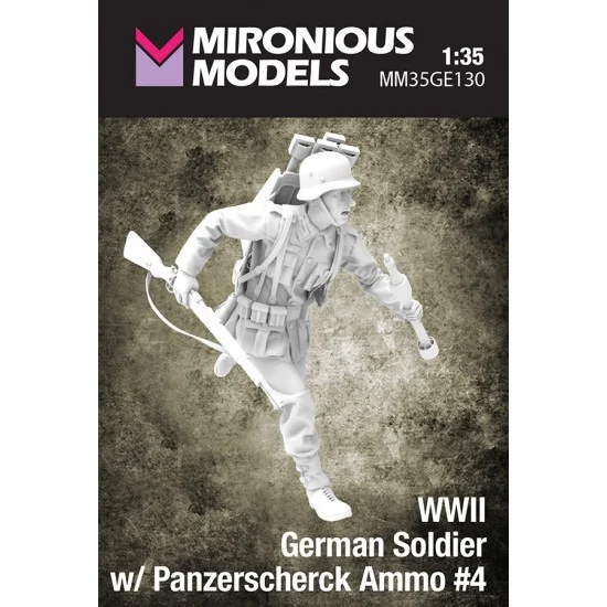 Mironious MM35GE130 1/35 WWII German Soldier with Panzerscherck Ammo #4 - Model Figures