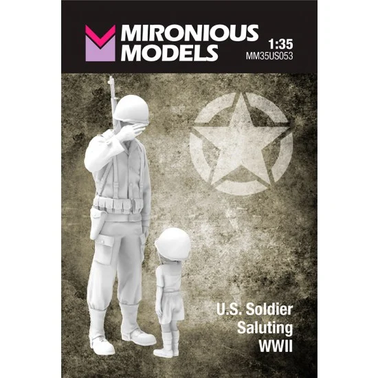 Mironious MM35US053 1/35 WWII US Soldier Saluting (2 figures) - Model Figures
