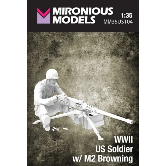 Mironious MM35US104 1/35 WWII US Soldier with M2 Browning - Model Figures