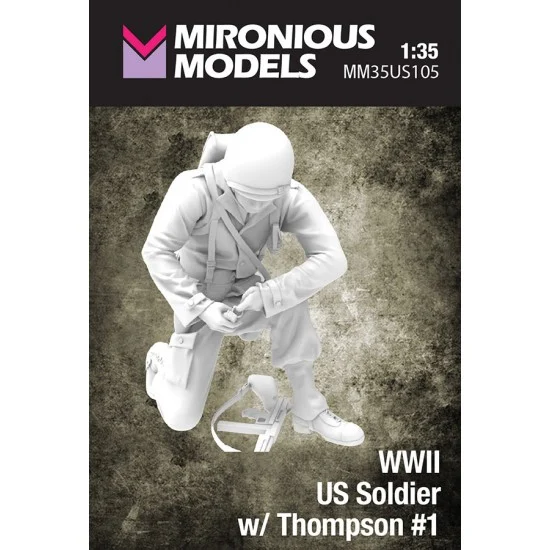 Mironious MM35US105 1/35 WWII US Soldier with Thompson #1 - Model Figures