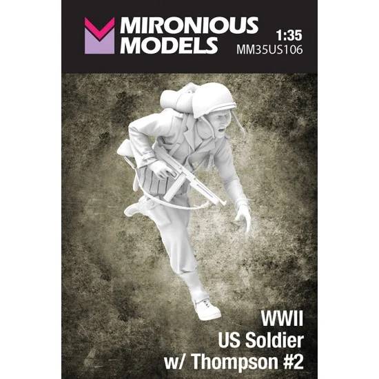 Mironious MM35US106 1/35 WWII US Soldier with Thompson #2 - Model Figures