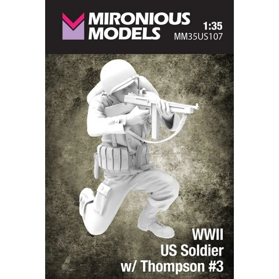 Mironious MM35US107 1/35 WWII US Soldier with Thompson #3 - Model Figures