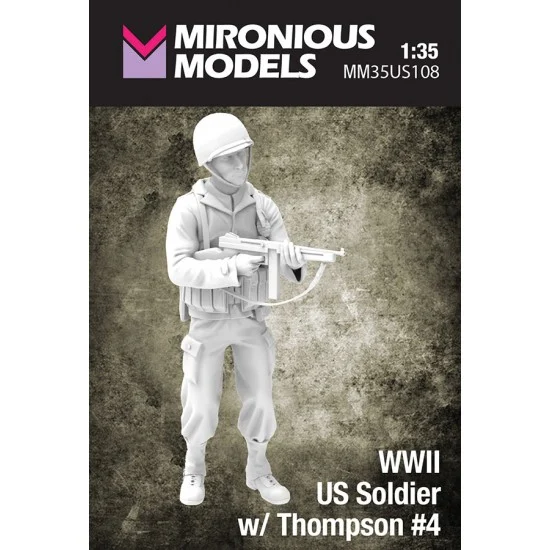Mironious MM35US108 1/35 WWII US Soldier with Thompson #4 - Model Figures