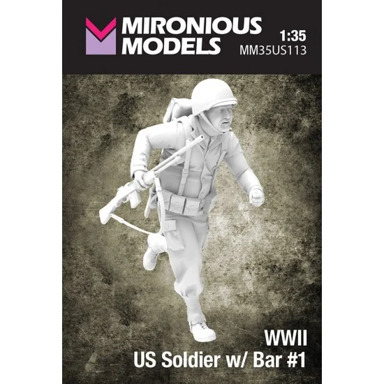 Mironious MM35US113 1/35 WWII US Soldier with Bar #1 - Model Figures