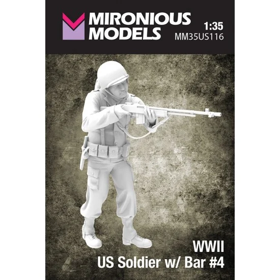 Mironious MM35US116 1/35 WWII US Soldier with Bar #4 - Model Figures