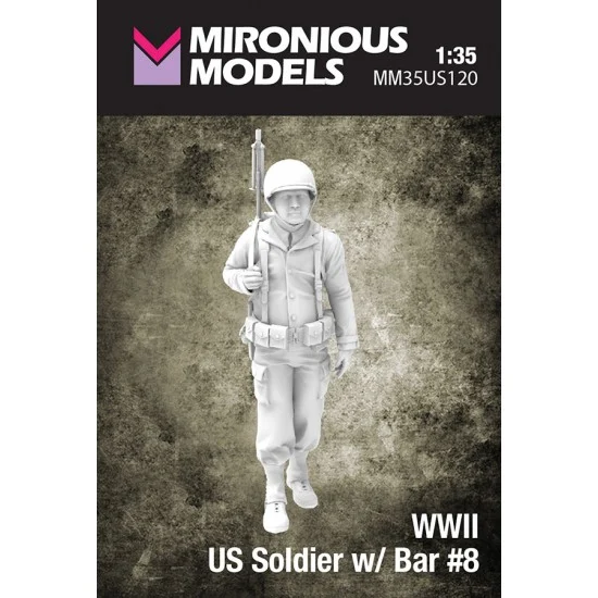 Mironious MM35US120 1/35 WWII US Soldier with Bar #8 - Model Figures