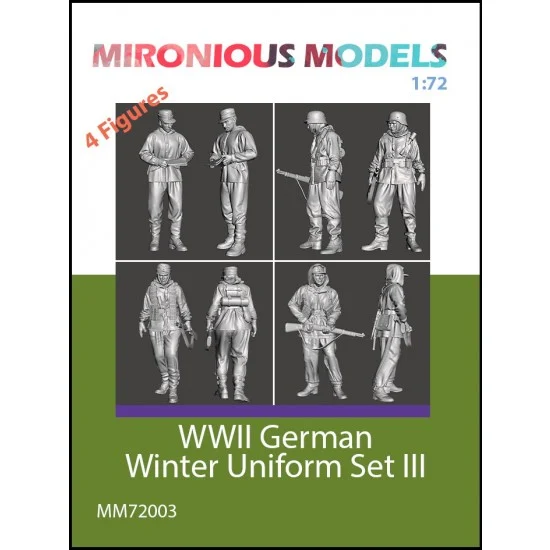 Mironious MM72003 1/72 WWII German Winter Uniform Set III (4 figures) - Model Figures