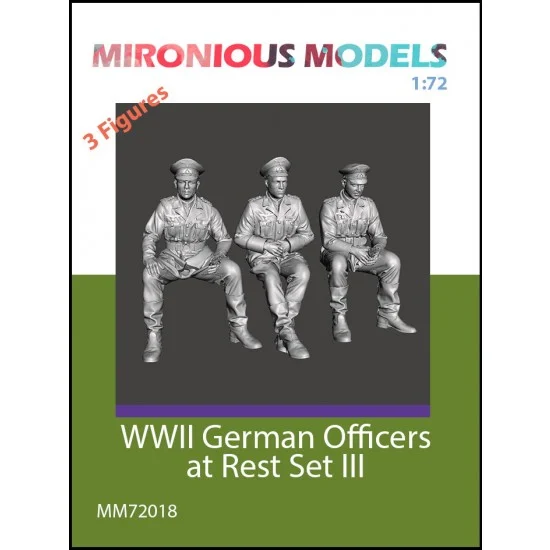 Mironious MM72018 1/72 WWII German Officers at Rest Set III (3 figures) - Model Figures