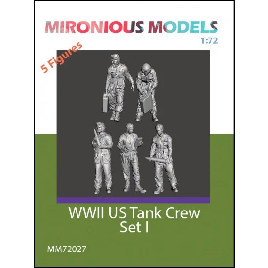 Mironious MM72027 1/72 WWII US Tank Crew Set I (5 figures) - Model Figures