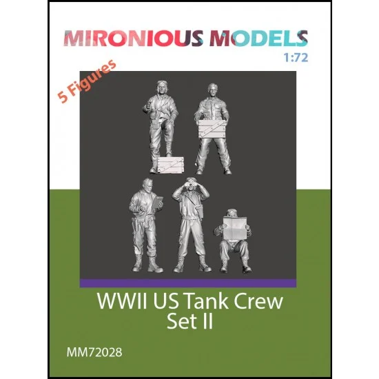 Mironious MM72028 1/72 WWII US Tank Crew Set II (5 figures) - Model Figures