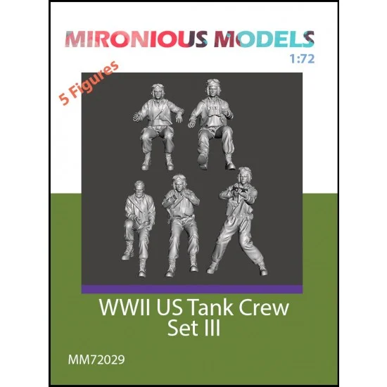 Mironious MM72029 1/72 WWII US Tank Crew Set III (5 figures) - Model Figures