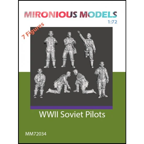 Mironious MM72034 1/72 WWII Russian Pilots (7 figures) - Model Figures